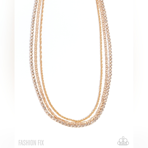 Paparazzi Gold and Silver Necklace Elegant Jewelry Matching Women Fashion - Picture 4 of 4